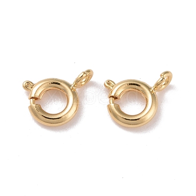 Eco-friendly Brass Spring Ring Clasps KK-D082-01C-G-1