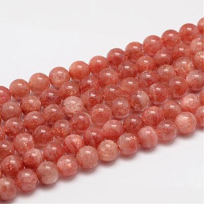 Natural Sunstone Beads Strands G-F306-12-7mm-1