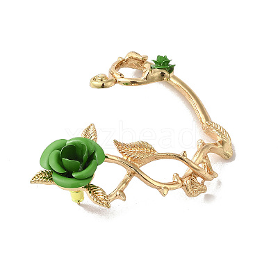Alloy Rose Climber Wrap Around Stud Earrings for Women EJEW-A096-01D-1