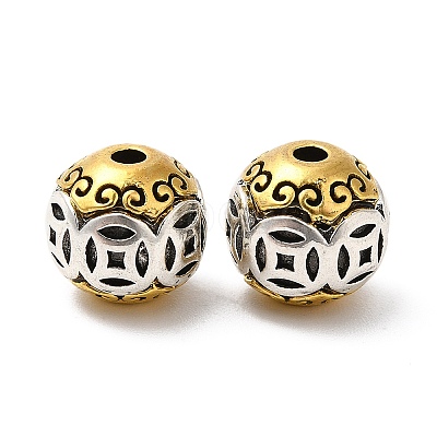 Rack Plating Tibetan Style Alloy Beads X-FIND-B023-04-1