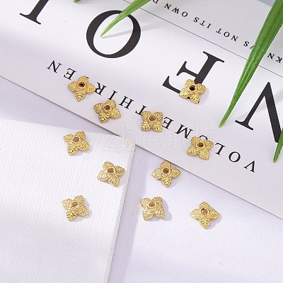 Tibetan Style Alloy Bead Caps TIBEB-Q018-G-FF-1