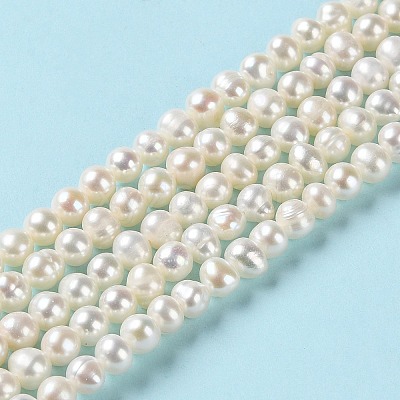Natural Cultured Freshwater Pearl Beads Strands PEAR-E018-55-1