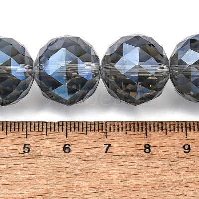Transparent Electroplate Glass Beads Strands EGLA-N002-34G-F04-1