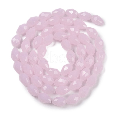 Electroplate Imitation Jade Glass Beads Strands EGLA-N013-J8mm-D01-1