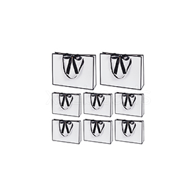 Rectangle Paper Storage Bags with Handle ABAG-WH0038-56-1