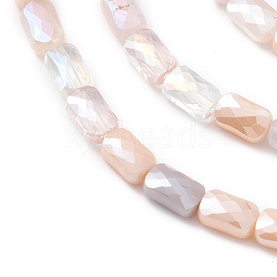 Gradient Color Electroplate Glass Bead Strands GLAA-E042-01E-1