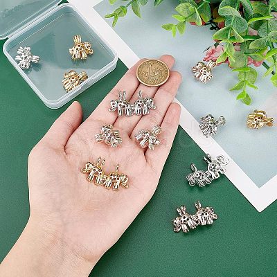 12Pcs 3 Colors Rack Plating Alloy Locket Pendants FIND-FH0004-77-1