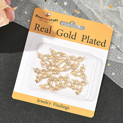 12Pcs 304 Stainless Steel Bowknot Connector Charms STAS-BBC0006-98-1