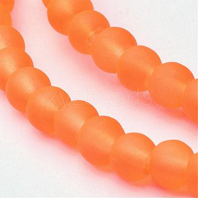Baking Paint Transparent Glass Bead Strands X-GLAA-S031-4mm-27-1