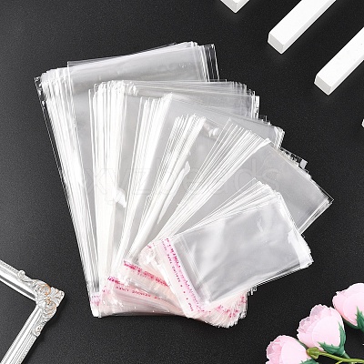 300Pcs 6 Styles OPP Cellophane Top Self-adhesive Bags OPC-FS0001-04-1