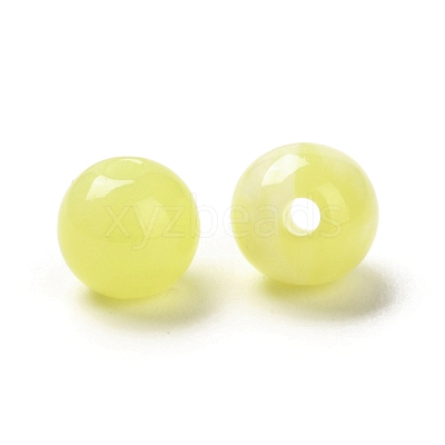 Imitation Jade Acrylic Beads MACR-G066-01D-1