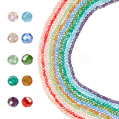 10 Strands Electroplate Glass Beads Strands EGLA-HY0001-09-1