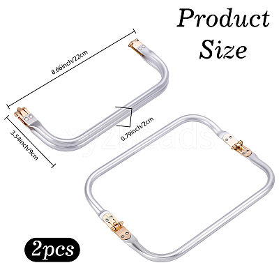 2Pcs Aluminum Bag Handle FIND-BBC0004-96B-1
