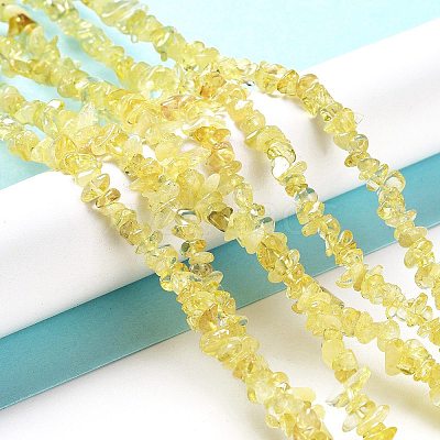 Heated Natural Citrine Beads Strands X-G-E607-A07-1
