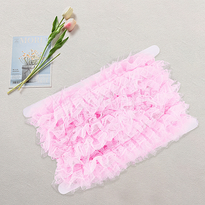 10M Cotton Pleated Flower Lace Trim OCOR-CY0002-28A-1