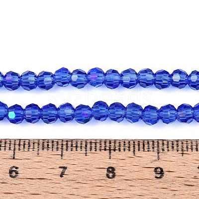 Electroplate Transparent Glass Beads Strands X-EGLA-A035-T4mm-L21-1