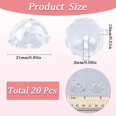 20Pcs Glass Bead Cone for Wind Chimes Making GLAA-SP0001-02-1