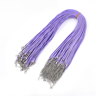 Waxed Cord Necklace Making NCOR-T001-43-1