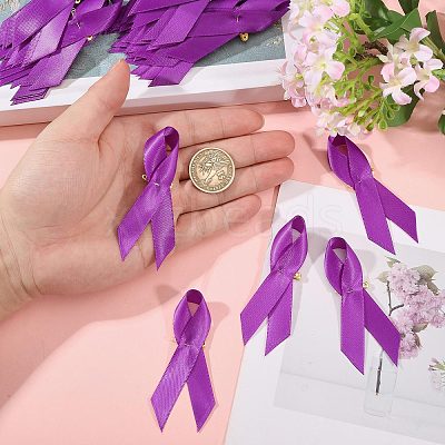 100Pcs Awareness Ribbon Nylon Lapel Pin Backs for Backpack Clothes JEWB-GL0001-03B-1