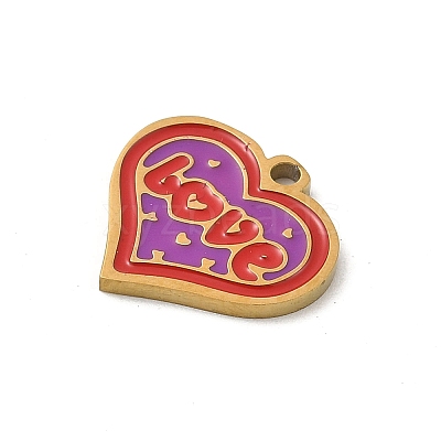304 Stainless Steel Enamel Charms LS-STAS-P388-19A-G-1