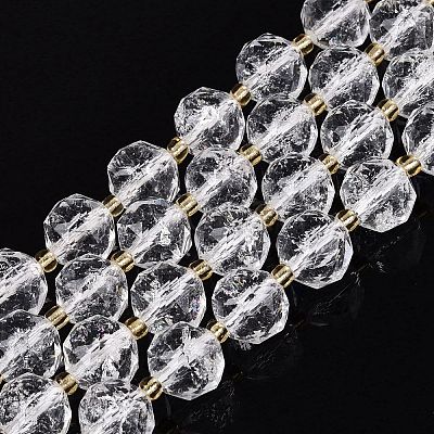 Ombre Effect Dyed Transparent Crackle Glass Beads Strands GLAA-Q111-10MM-08-1