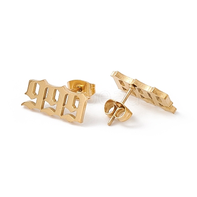 Number Earrings EJEW-F286-01I-G-1