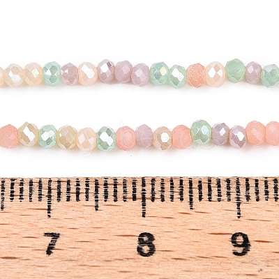 Electroplate Glass Beads Strands GLAA-T023-A16-03-1