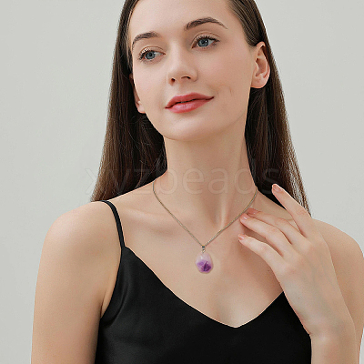 20Pcs Natural Amethyst Pendants G-FI0001-33-1