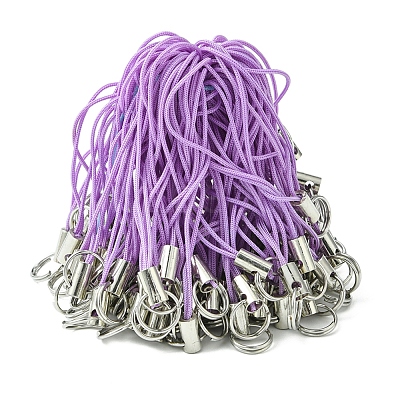 100Pcs Polyester Cord Mobile Straps MOBA-FS0001-02E-1