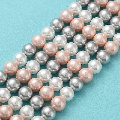Shell Pearl Bead Strands BSHE-L017-20-1