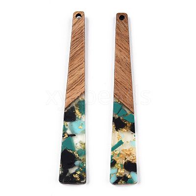 Translucent Resin & Walnut Wood Big Pendants RESI-TAC0017-46-D01-1