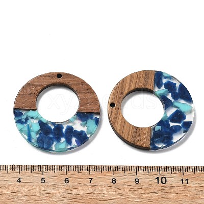 Resin and Walnut Pendants FIND-R051-13F-1