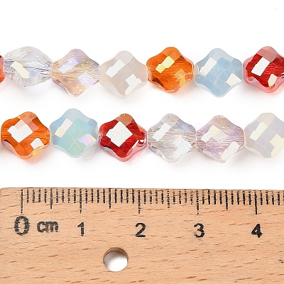 Electroplated Glass Beads Strands EGLA-P067-04A-01-1