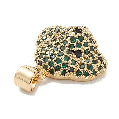 Brass Micro Pave Cubic Zirconia Pendants KK-M240-01-1