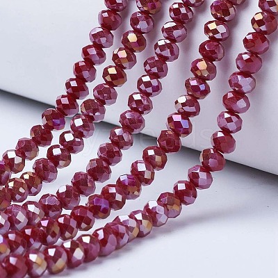Electroplate Glass Beads Strands LS-EGLA-A034-P6mm-B04-1