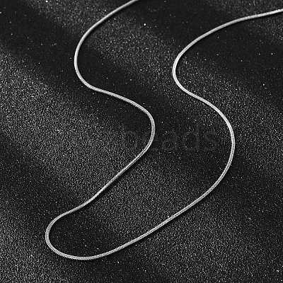 Non-Tarnish 304 Stainless Steel Snake Chains Necklaces X-STAS-F094-24P-1