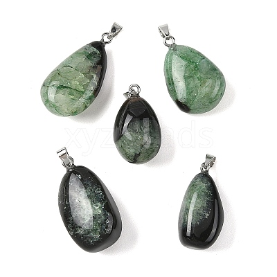 Natural Dyed & Heated Agate Tumbled Stone Pendants GG-K002-07B-1