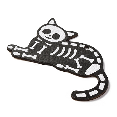 Halloween Printed Wooden Big Pendants LS-WOOD-I016-01B-1