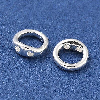 Brass Ring Charm Connectors KK-P284-06S-1