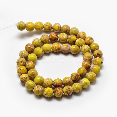Natural Imperial Jasper Beads Strands G-I122-10mm-03-1