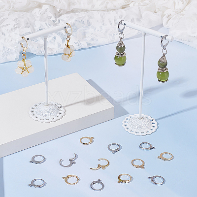 100Pcs 2 Colors 304 Stainless Steel Leverback Earring Findings STAS-ME0001-23-1