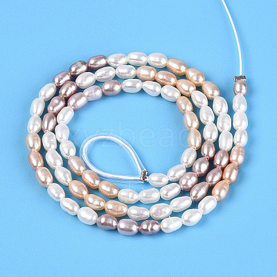 Three Color Natural Cultured Freshwater Pearl Beads Strands PEAR-N012-02C-01-1