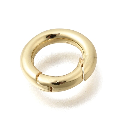 Brass Spring Gate Rings KK-C255-06G-1