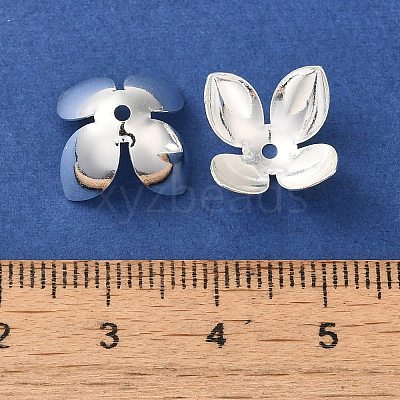 Rack Plating Brass Flower Bead Caps KK-K381-06B-S-1