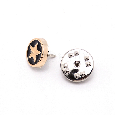 Iron Enamel Button Pins for Jeans BUTT-WH0017-08-1