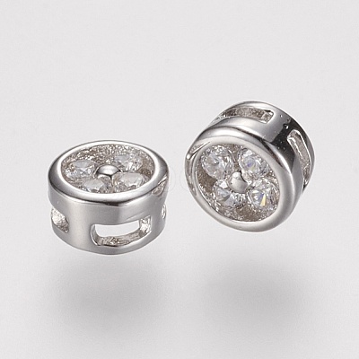 Brass Micro Pave Grade AAA Cubic Zirconia Pendants ZIRC-G086-09P-NR-1