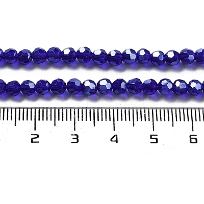 Electroplate Transparent Glass Beads Strands EGLA-A035-T4mm-A06-1