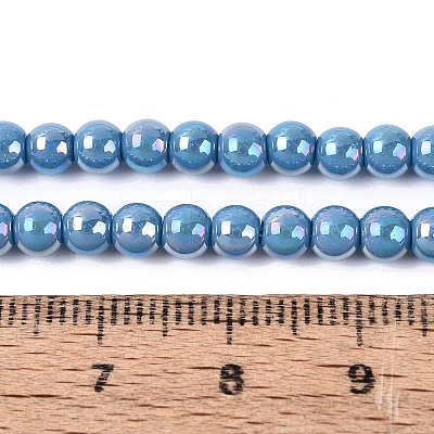 Electroplate Opaque Glass Beads Strands LS-GLAA-T032-P4mm-AB13-01-1