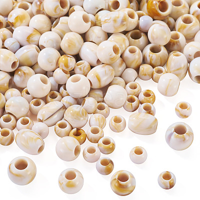 200Pcs Opaque Acrylic European Beads OACR-TA0004-71-1