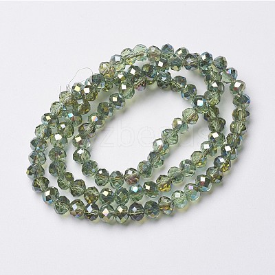 Electroplate Transparent Glass Beads Strands LS-EGLA-A034-T4mm-S11-1
